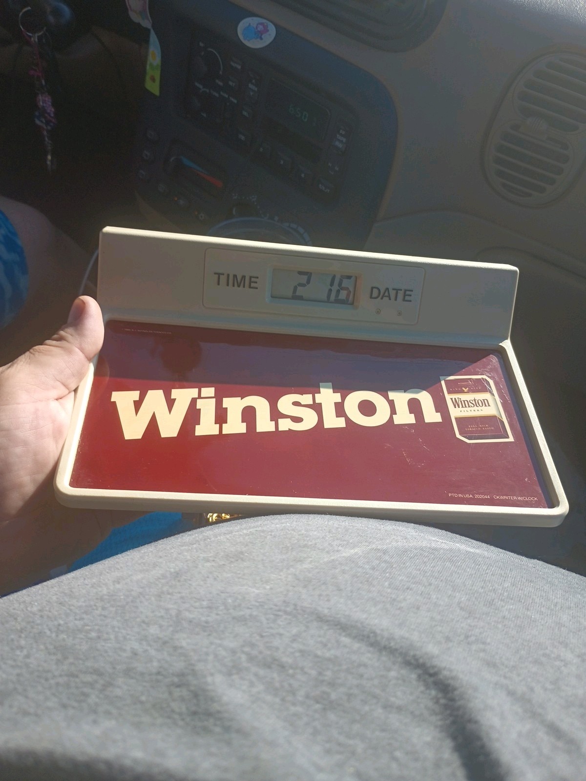 R.J. Reynolds Winston Cigarette Check writer /Clock Calendar Unit Used