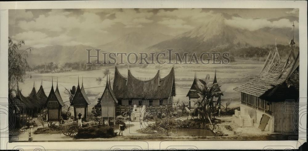 1931 Press Photo Model Village in Menangkabau, Sumatra by John G. Prasuhn