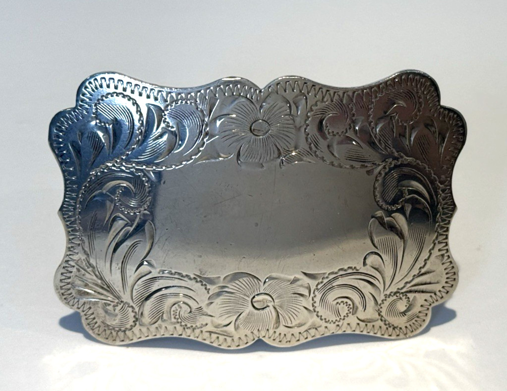 Vintage Diablo Sterling Silver Western Belt Buckle 3\