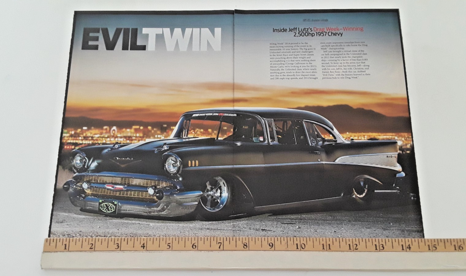 JEFF LUTZ 1957 CHEVROLET - EVIL TWIN - 2015 ARTICLE