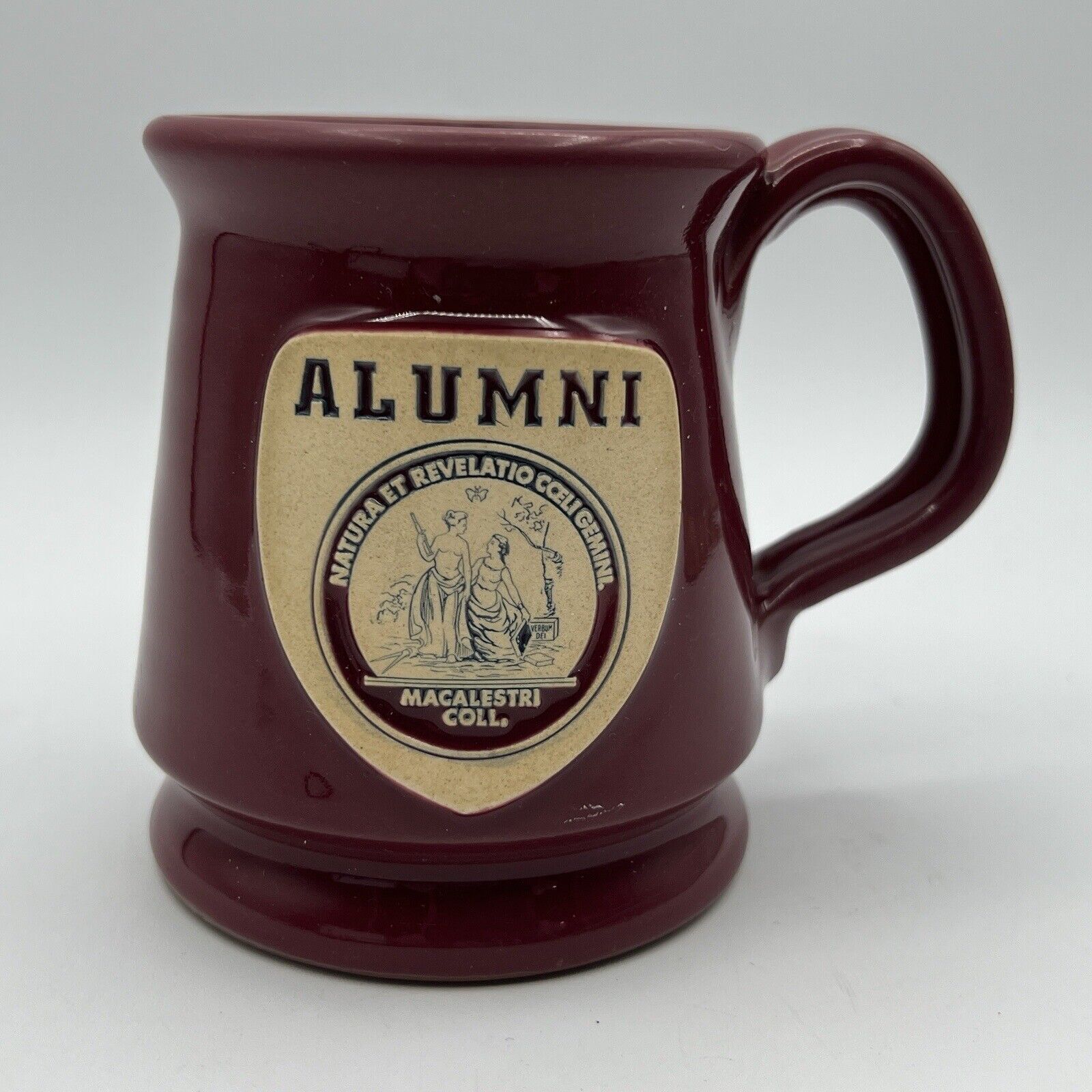 Deneen Pottery Handmade Macalaster College Alumni Mug Red Stoneware