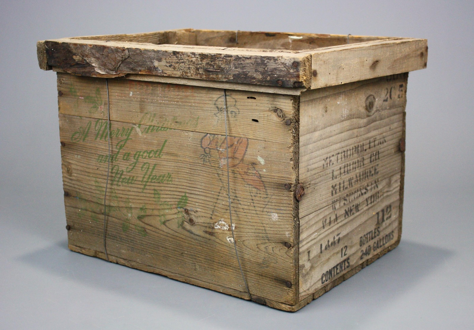 Vintage Johnnie Walker Wood Shipping Crate, Vintage Johnnie Walker Wood Shipping Crate,