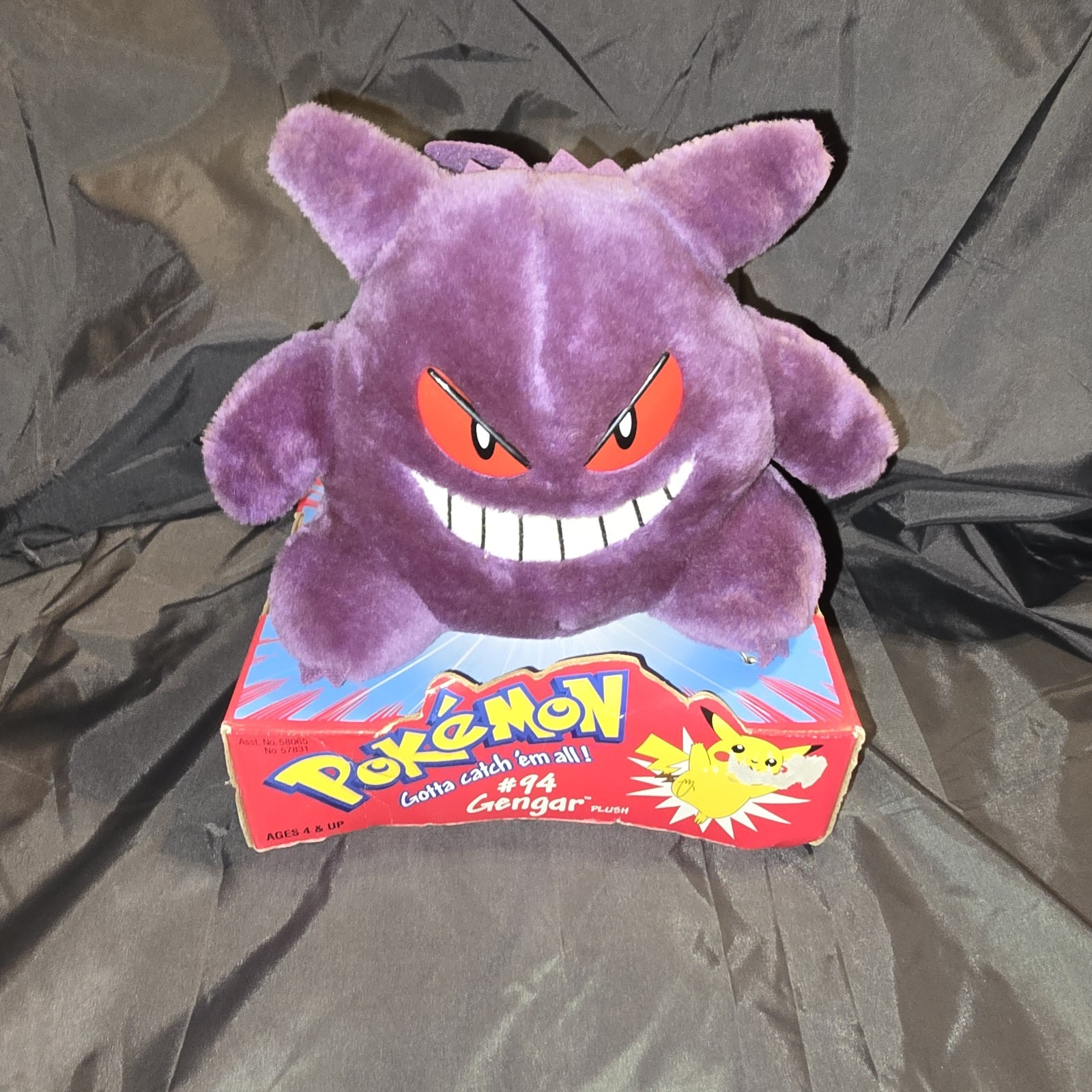 1999 Vintage Nintendo Hasbro Pokemon #94 Gengar Plush NIB RARE