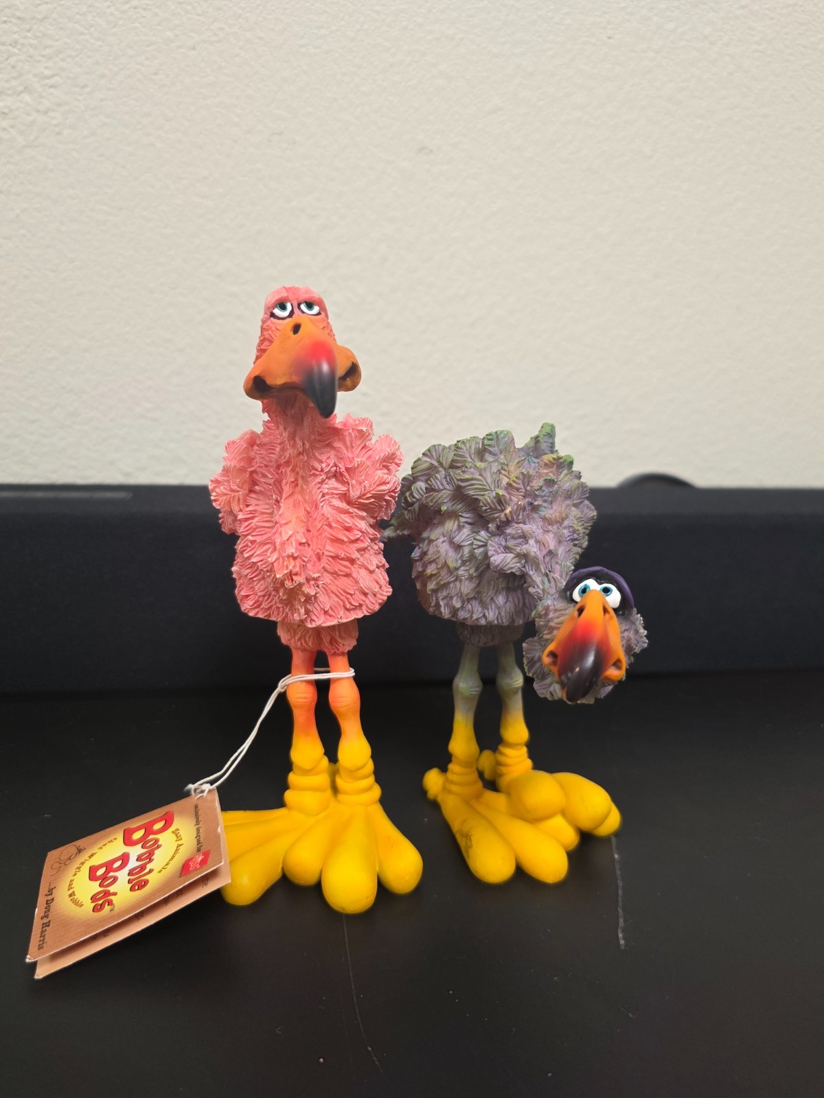 Vintage Russ Bobble Bods Doug Harris Bird Figurine Lot Elizabeth & Luke Ostrich