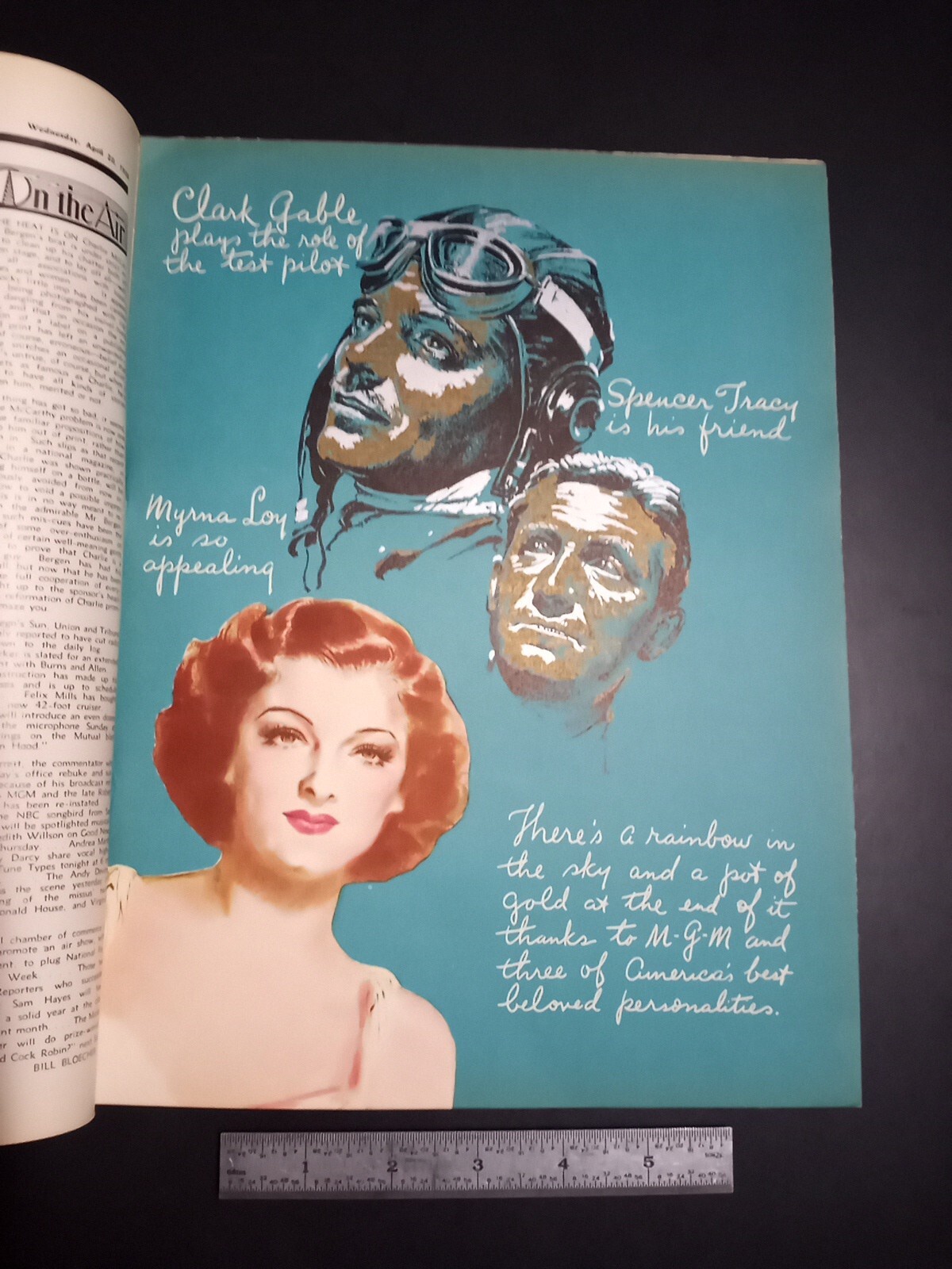HR April 20 1938 Test Pilot Myrna Loy Clark Gable Spencer Tracy Invisible Enemy 