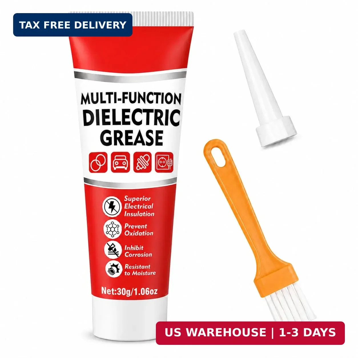 Dielectric Grease for Electrical Connectors Automotive, Silicone Grease with Bru