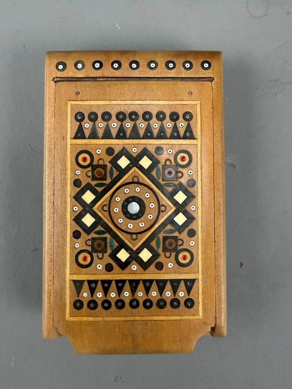 Vintage Ukrainian Hutsul Cigarette Wooden Box Handmade USSR