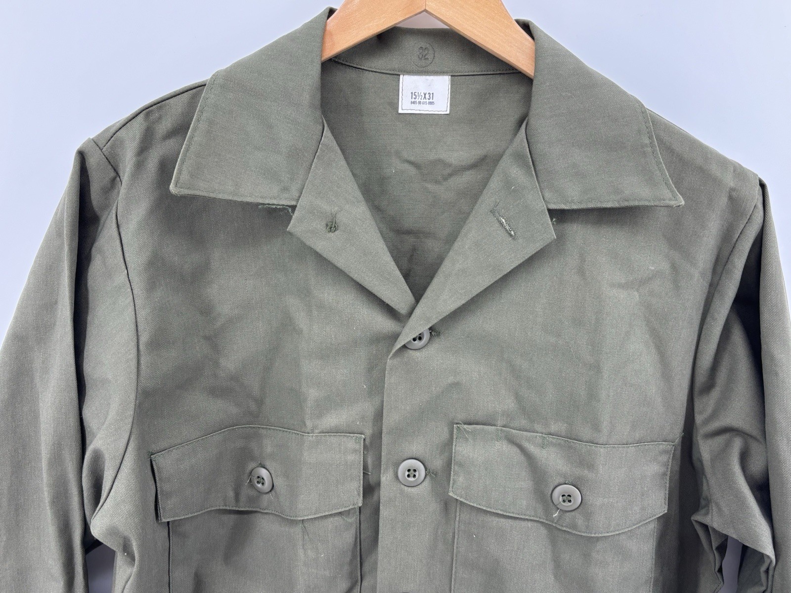US Army AF OG-507 Utility Shirt Olive Green Military Fatigue Press Vintage NEW
