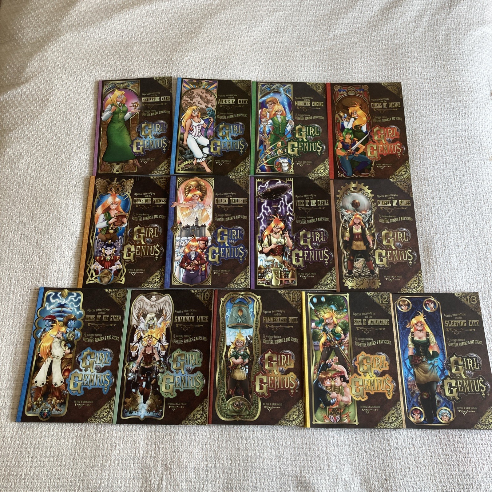 Girl Genius Vol 1-13, First Journey of Agatha Heterodyne TPB Phil & Kaja Foglio 