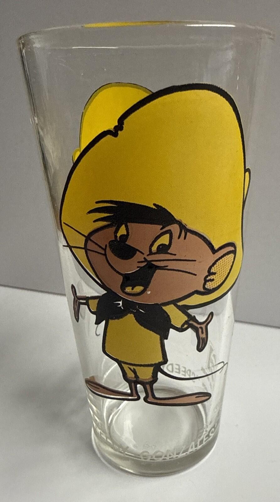 Vintage 1973 Speedy Gonzales Pepsi Collector Glass Warner Bros Looney Tunes