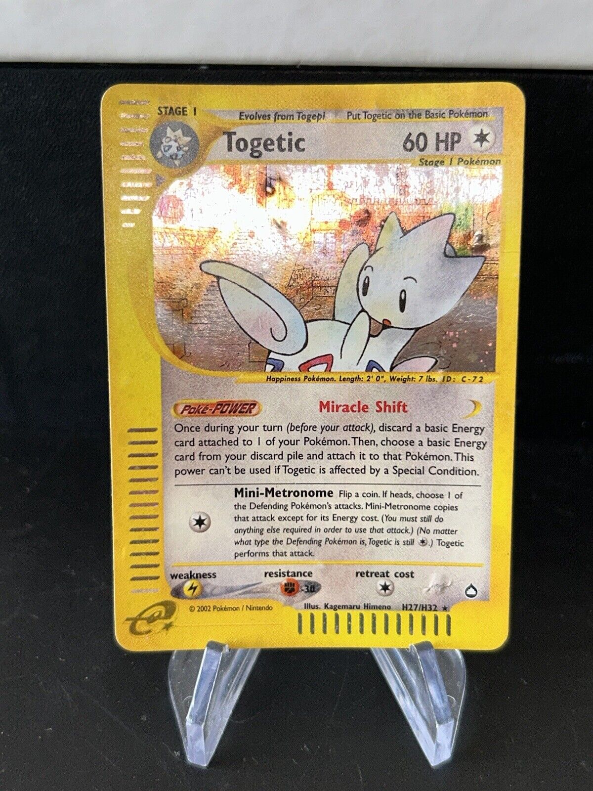 Pokemon Card Togetic H27/H32 Holo Aquapolis Eng Old
