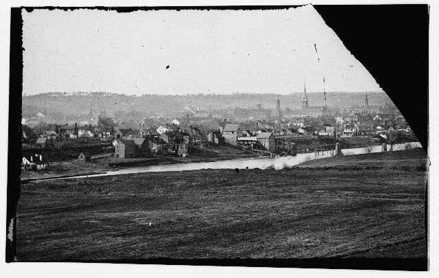 Photo:Fredericksburg Virginia 1861 Civil War View Across River Buildings