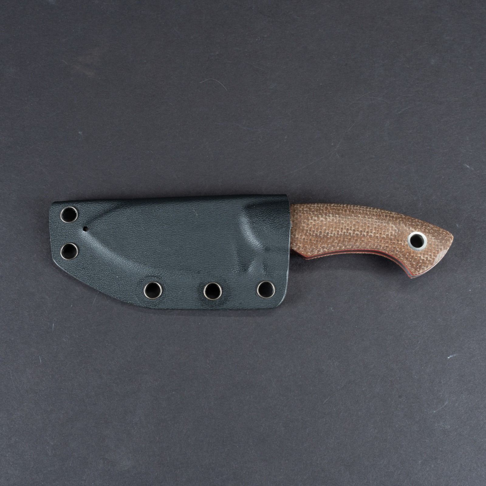 Boker Plus Vox Nessmi Pro Brown Micarta Handle D2 Satin Fixed Knife - used