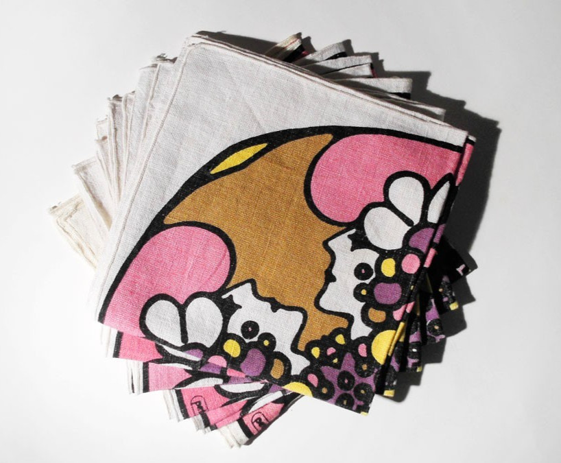 NOS Vintage PETER MAX Linen Napkin Set (6) 1968