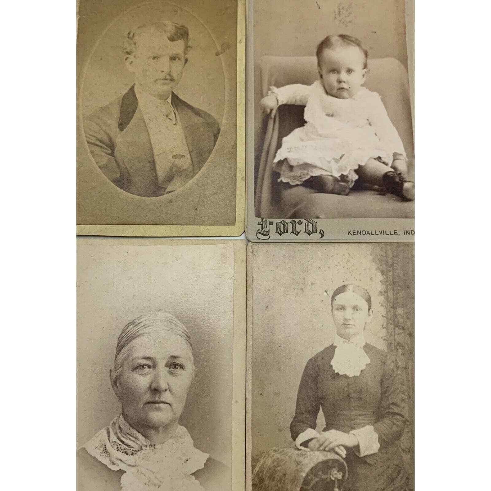 CDV Carte De Visite Photo Cards NB Baker, Ford, & Jones 1860’s To 1890s Various CDV Carte De Visite Photo Cards NB Baker, Ford, & Jones 1860’s To 1890s Various