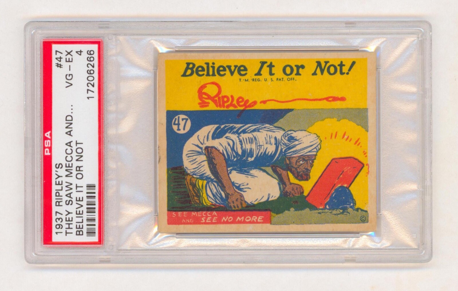1937 Ripley's Believe It Or Not #47 Saw Mecca PSA 4