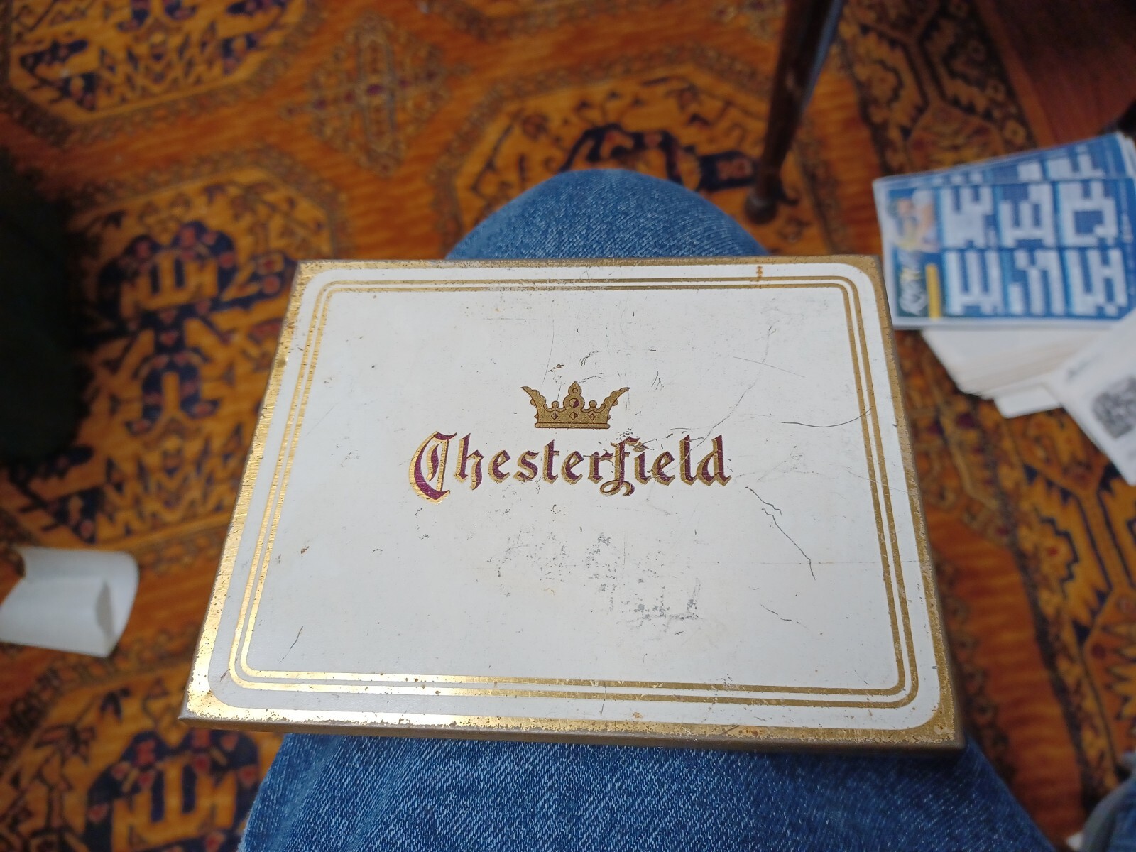 Vintage Chesterfield Cigarette Tin  5 3/4\