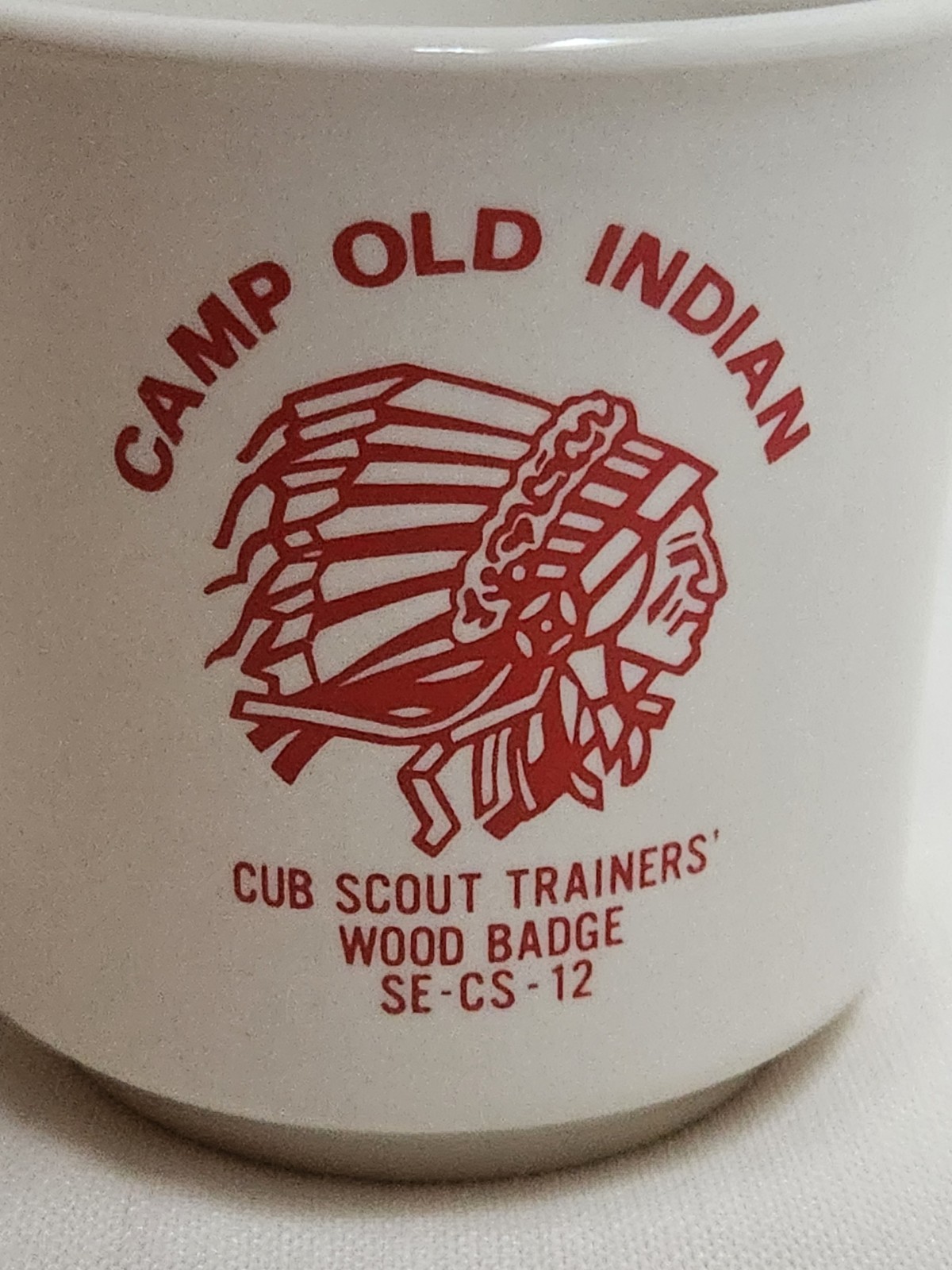 Vintage Cub /Boy Scout Camp Old Indian Wood Badge Trainers' Mug South Carolina