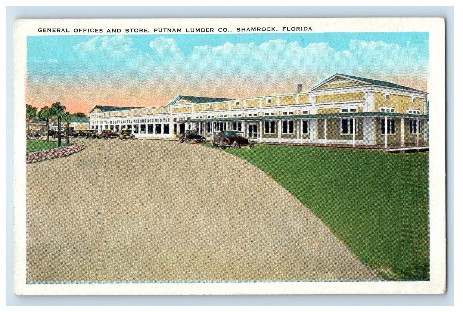 c1930\'s General Office And Store Putnam Lumber Co. Shamrock Florida FL Postcard