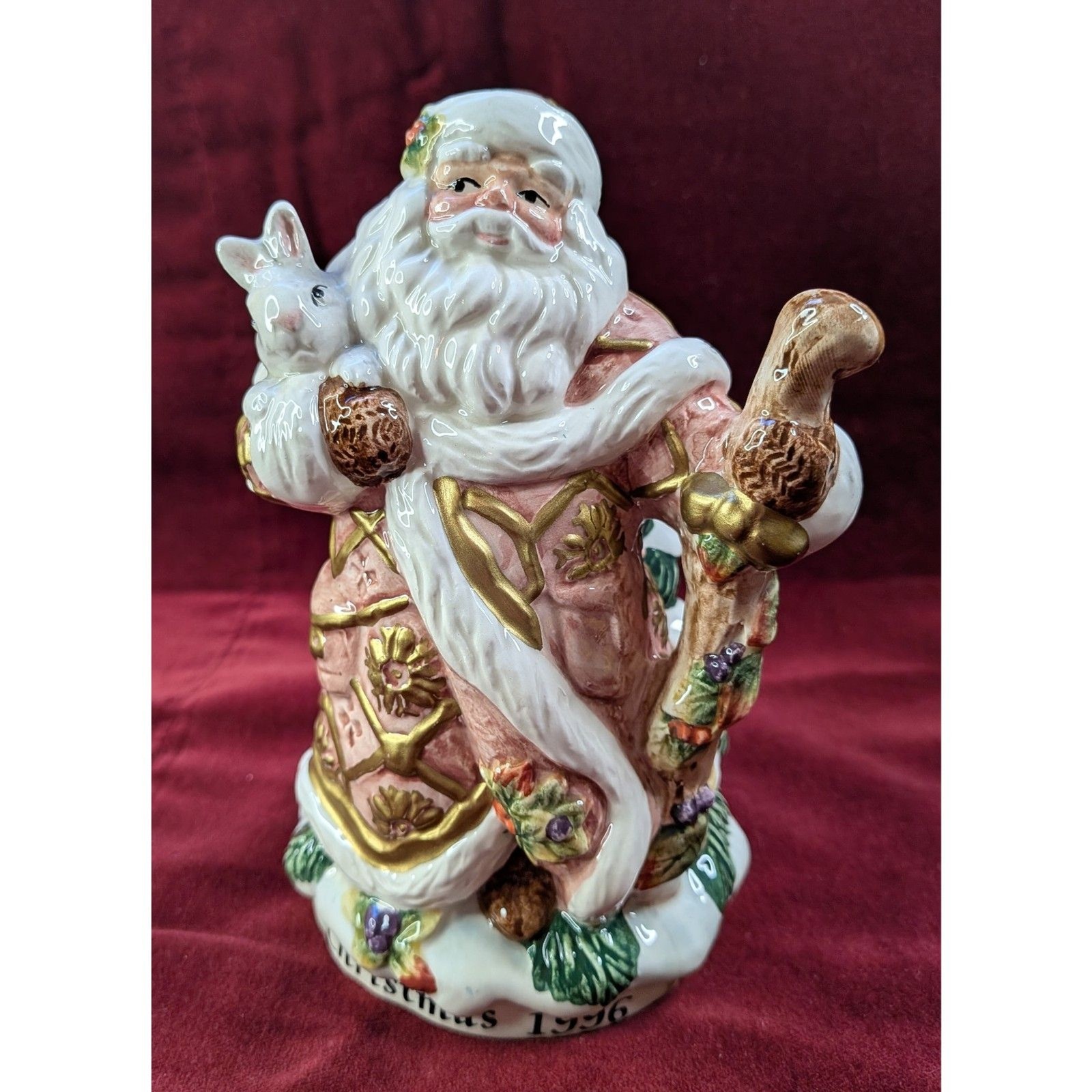 Vintage 1996 Fitz and Floyd Snowy Woods Santa Bell Figurine 5.5” Christmas Decor Vintage 1996 Fitz and Floyd Snowy Woods Santa Bell Figurine 5.5” Christmas Decor