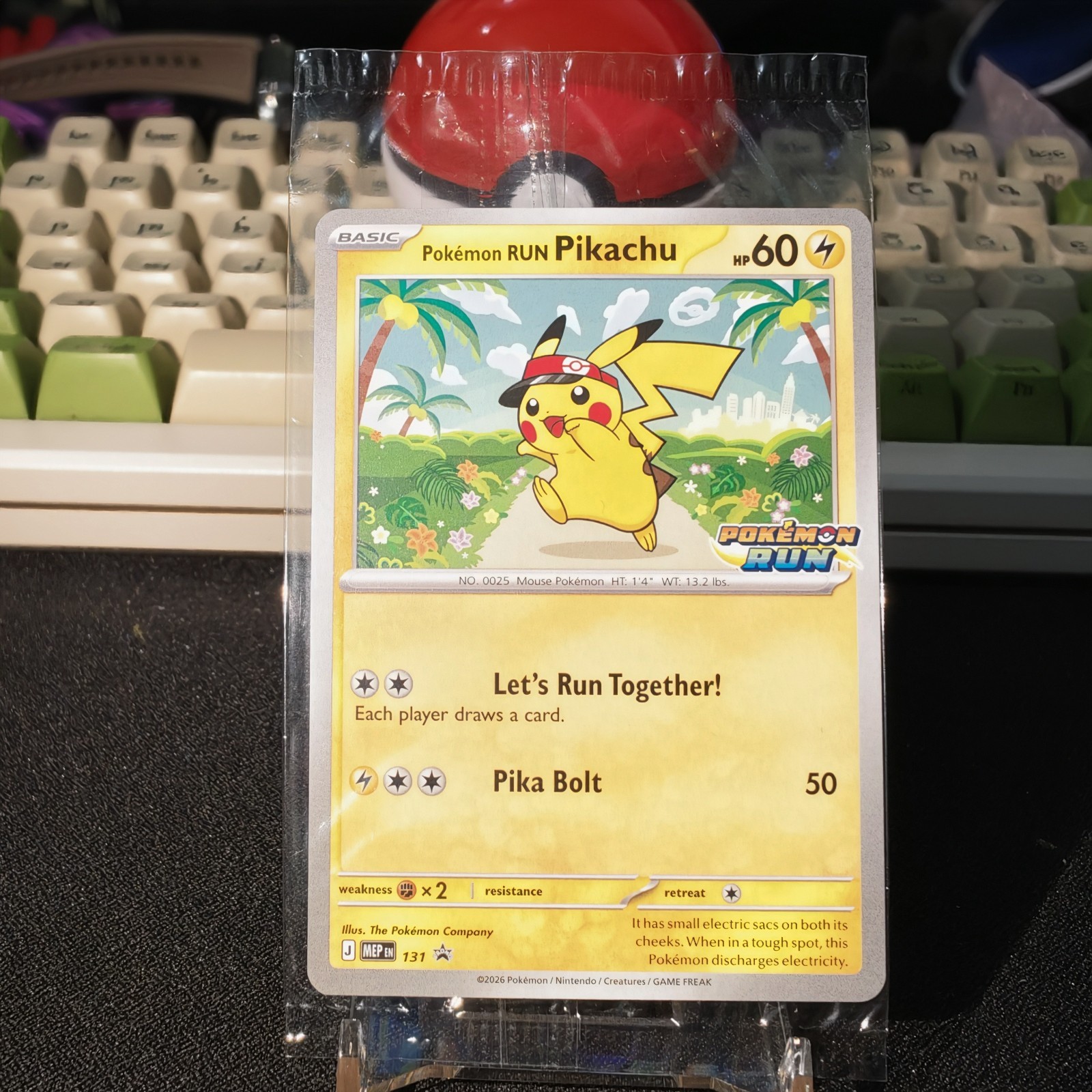 Pokemon Run Pikachu MEP 131 Stamped Asia Exclusive 30th Anniv Promo Sealed