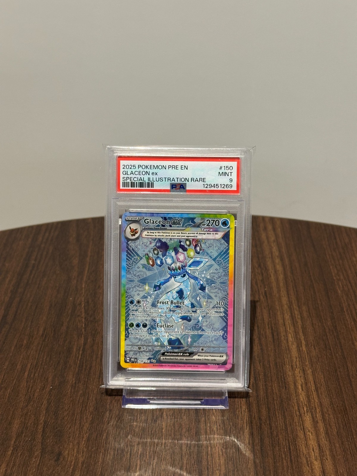 Glaceon ex 150/131 - Prismatic Evolutions - PSA 9 - Pokemon TCG