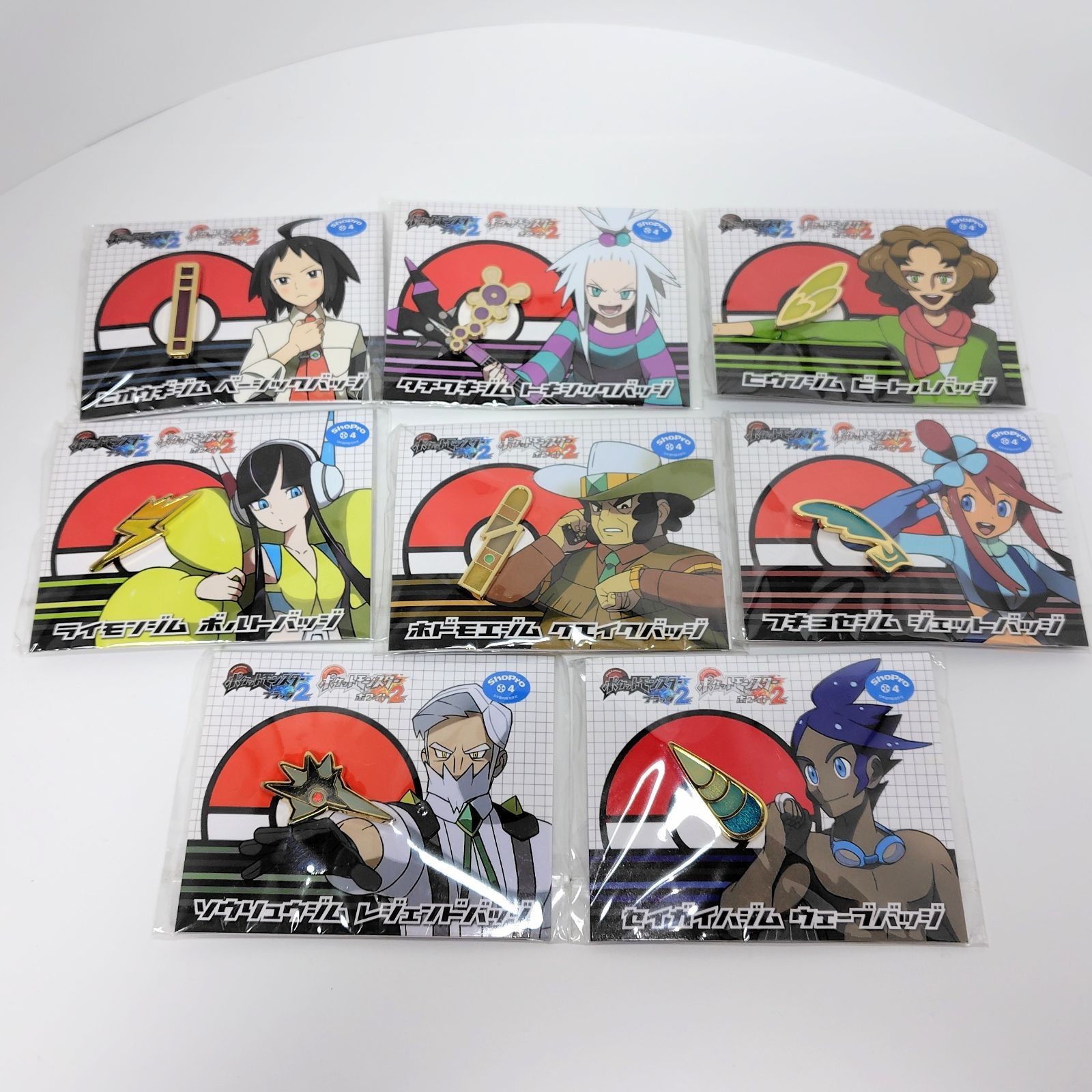Movic Pokemon Black 2 White 2 Badge Collection Complete Set: Striation City