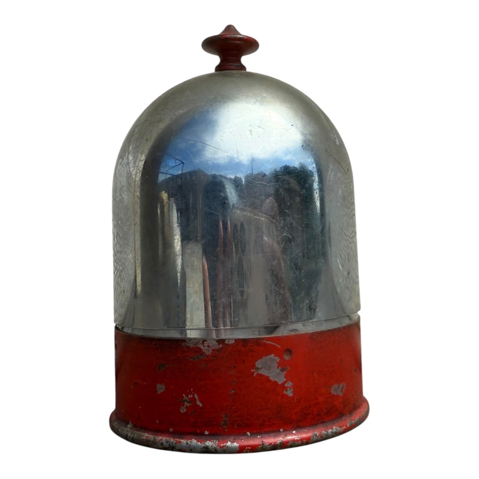Vintage Chrome Dome Cigarette Dispenser - 20 Hole - Holder - Red Base Vintage Chrome Dome Cigarette Dispenser - 20 Hole - Holder - Red Base