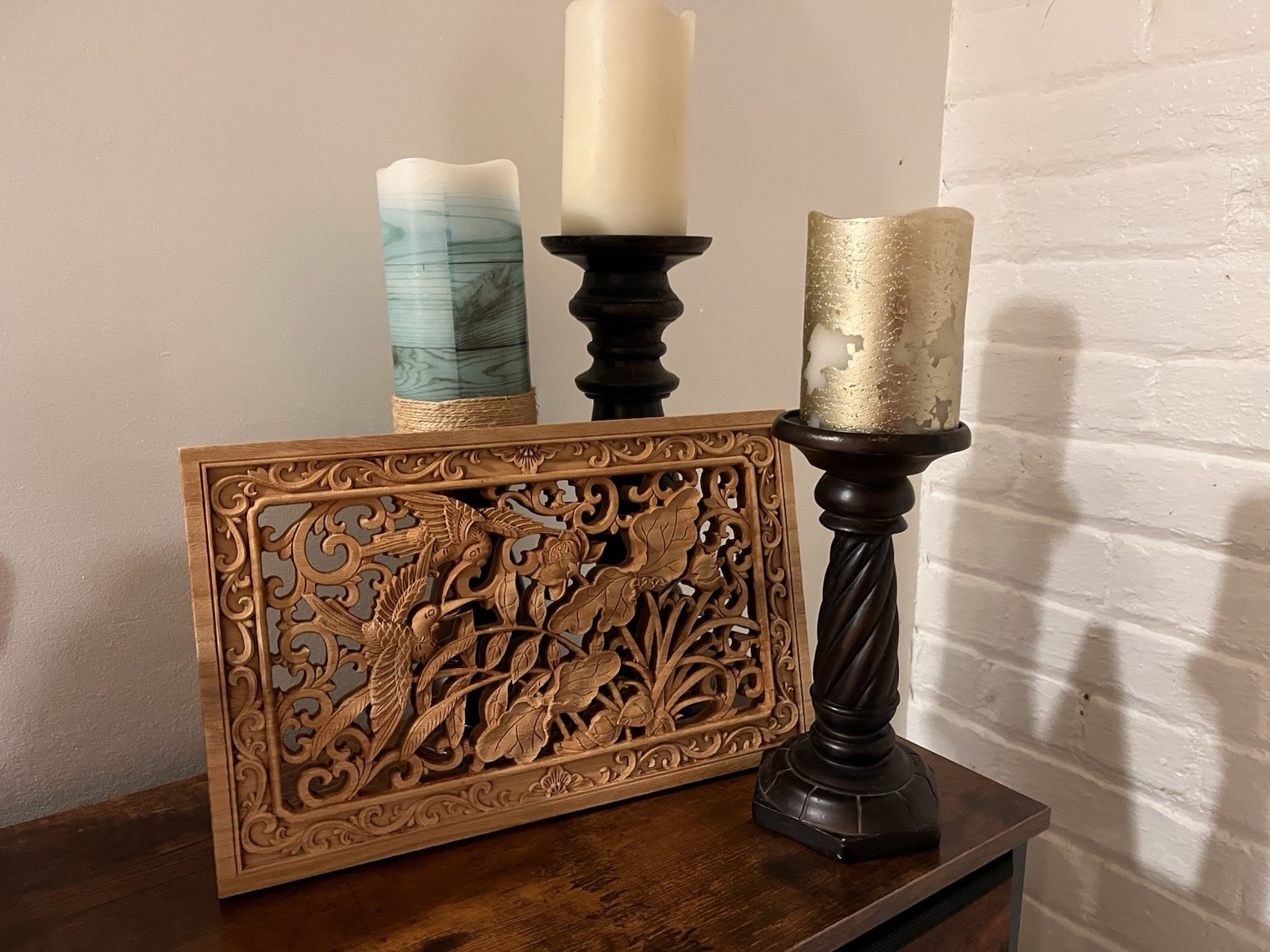 Camphor Wood Hand Carved Decor Board Camphor Wood Hand Carved Decor Board