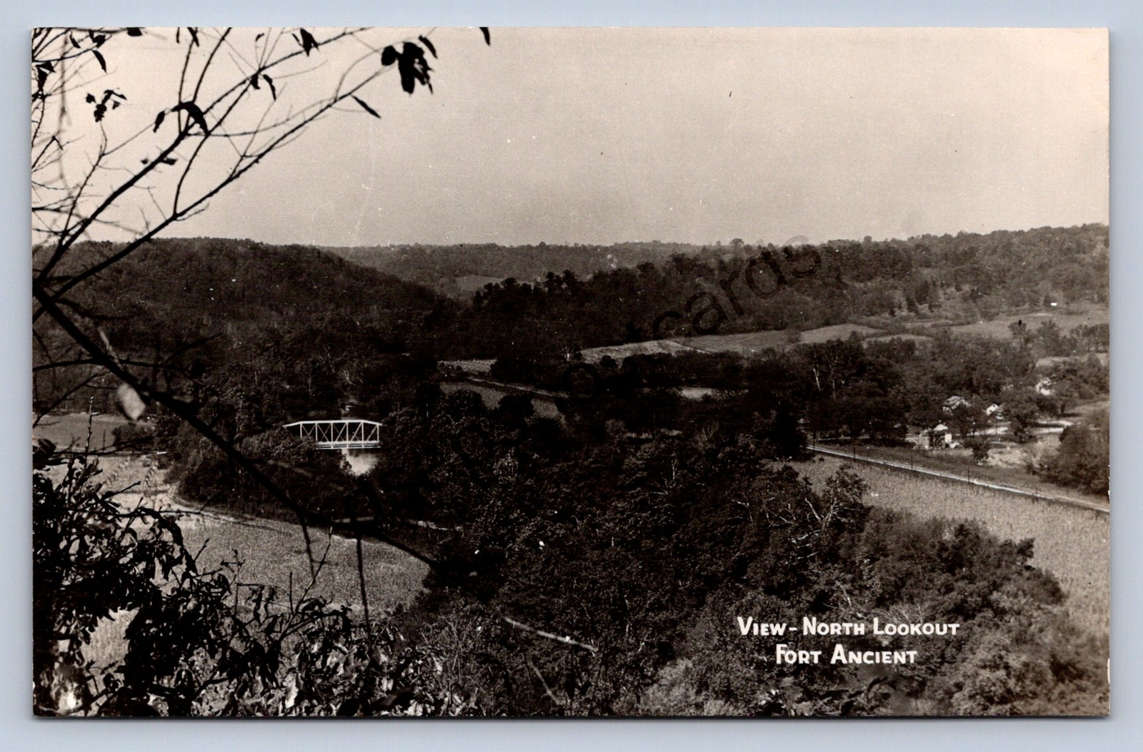 K4/ Fort Ancient Ohio RPPC Postcard c1940s North Lookout Indian Mound 509