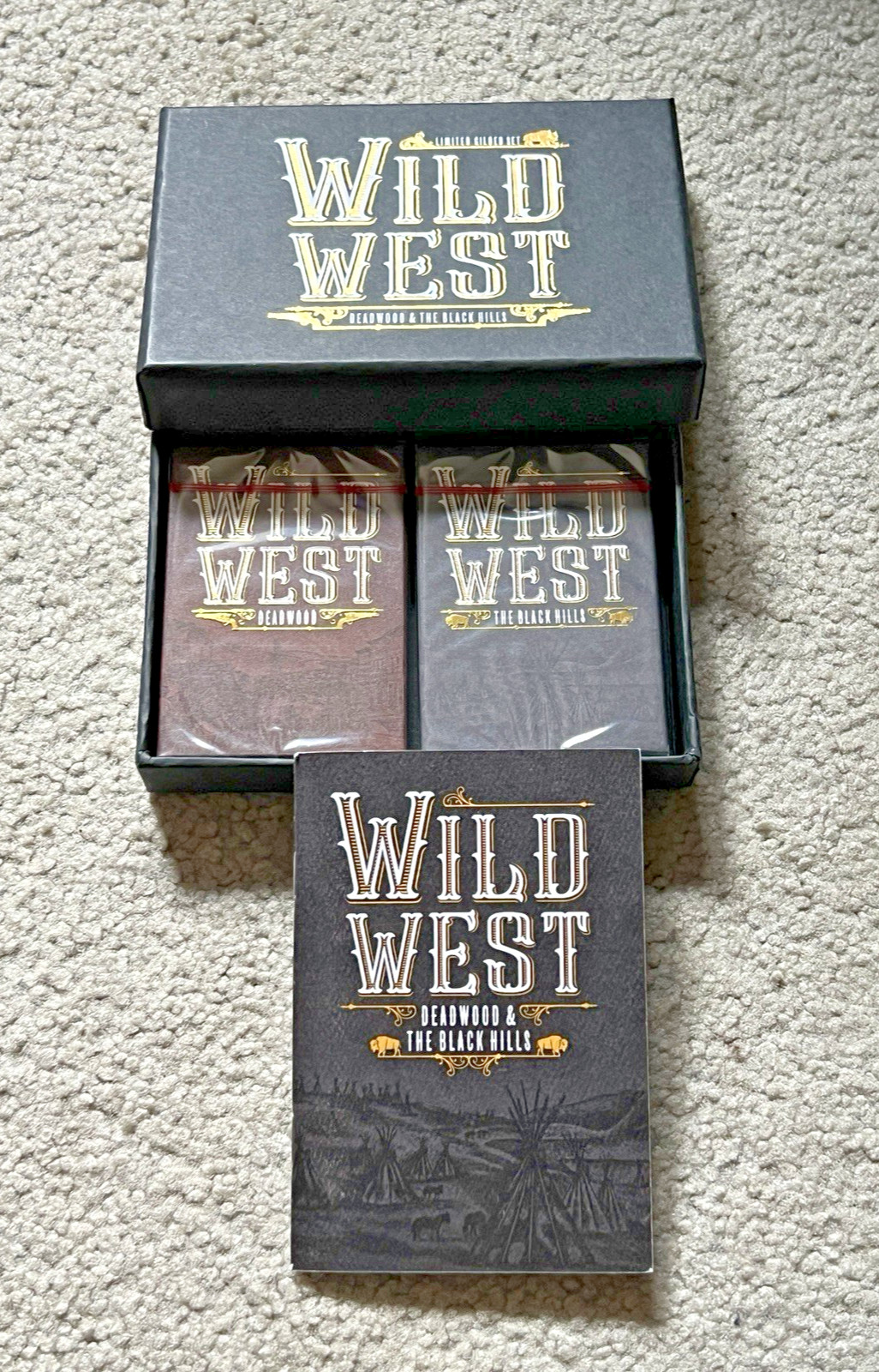 Wild West Playing Cards- Ltd. Collector\'s Set (2 GILDED Decks) Randy Butterfield