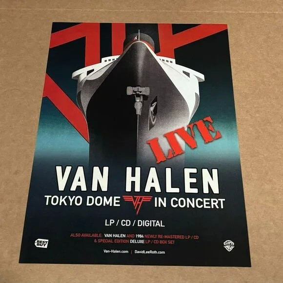VAN HALEN - LIVE - TOKYO DOME IN CONCERT - 2015 Print Promo Advertisement