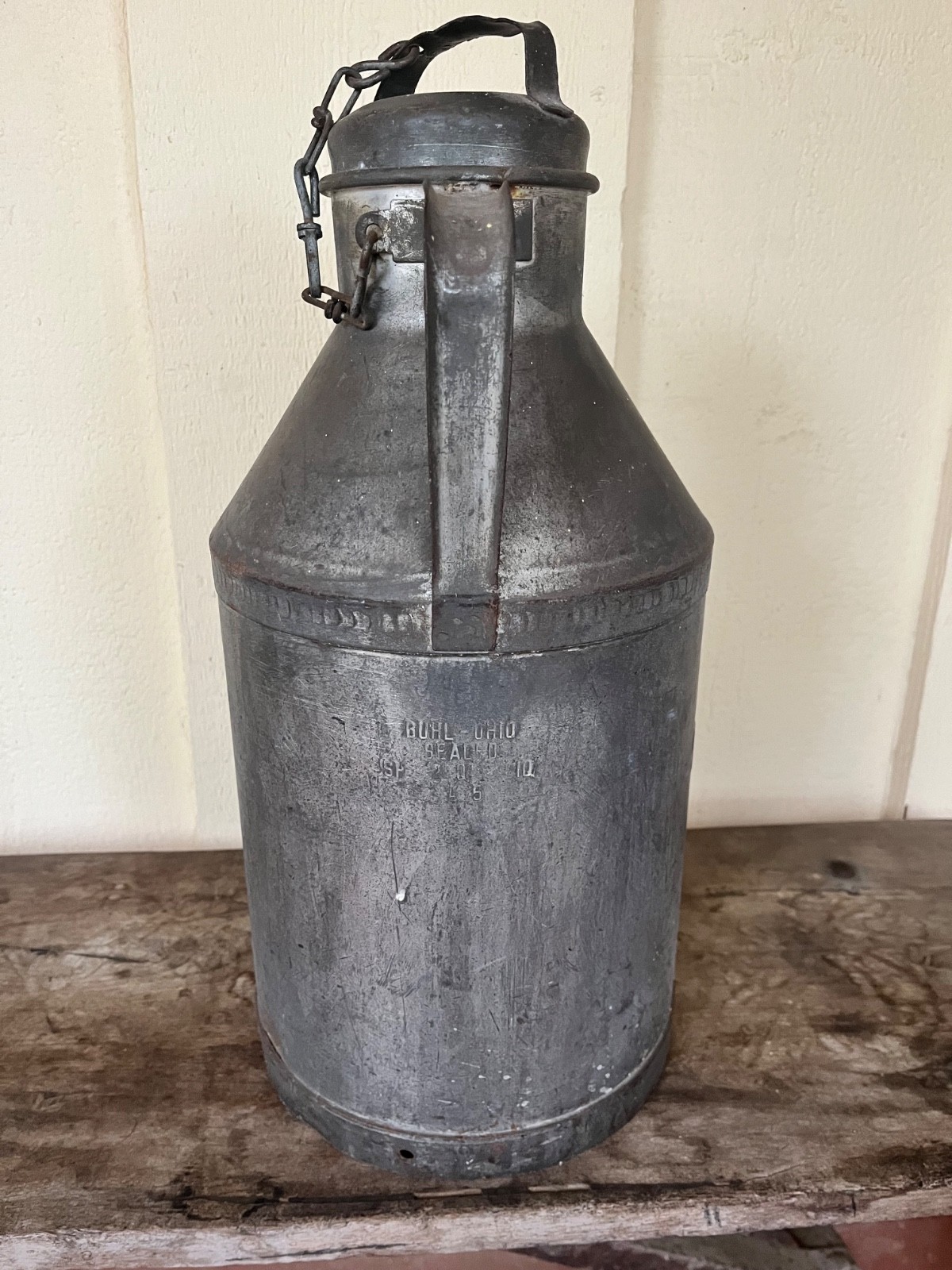 Vintage Swiss Dairy Milk Jug container, Buhl-Ohio