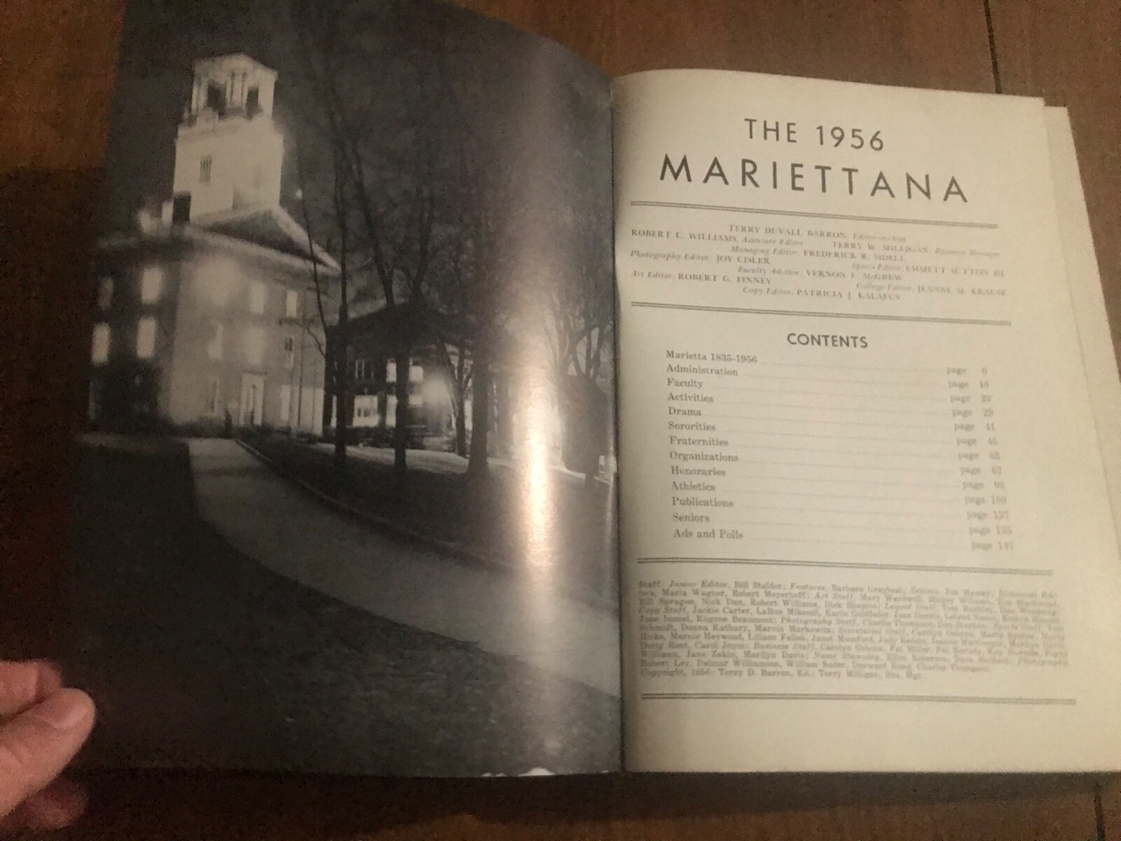 1956 Mariettana- Yearbook of Marietta College, Ohio