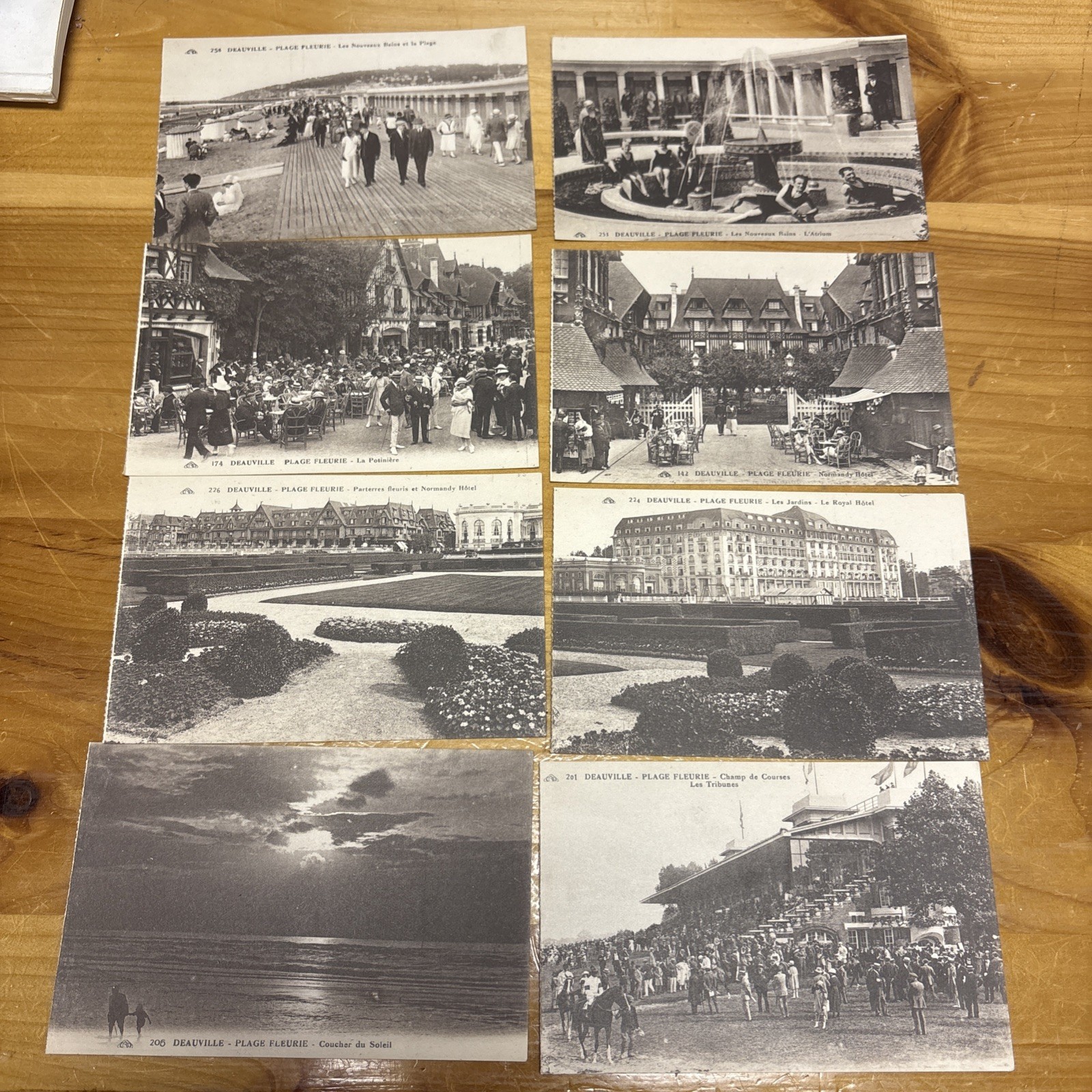 Deauville France Postcard Lot: 8 Alsacienne Arts Photographiques Coastal Views