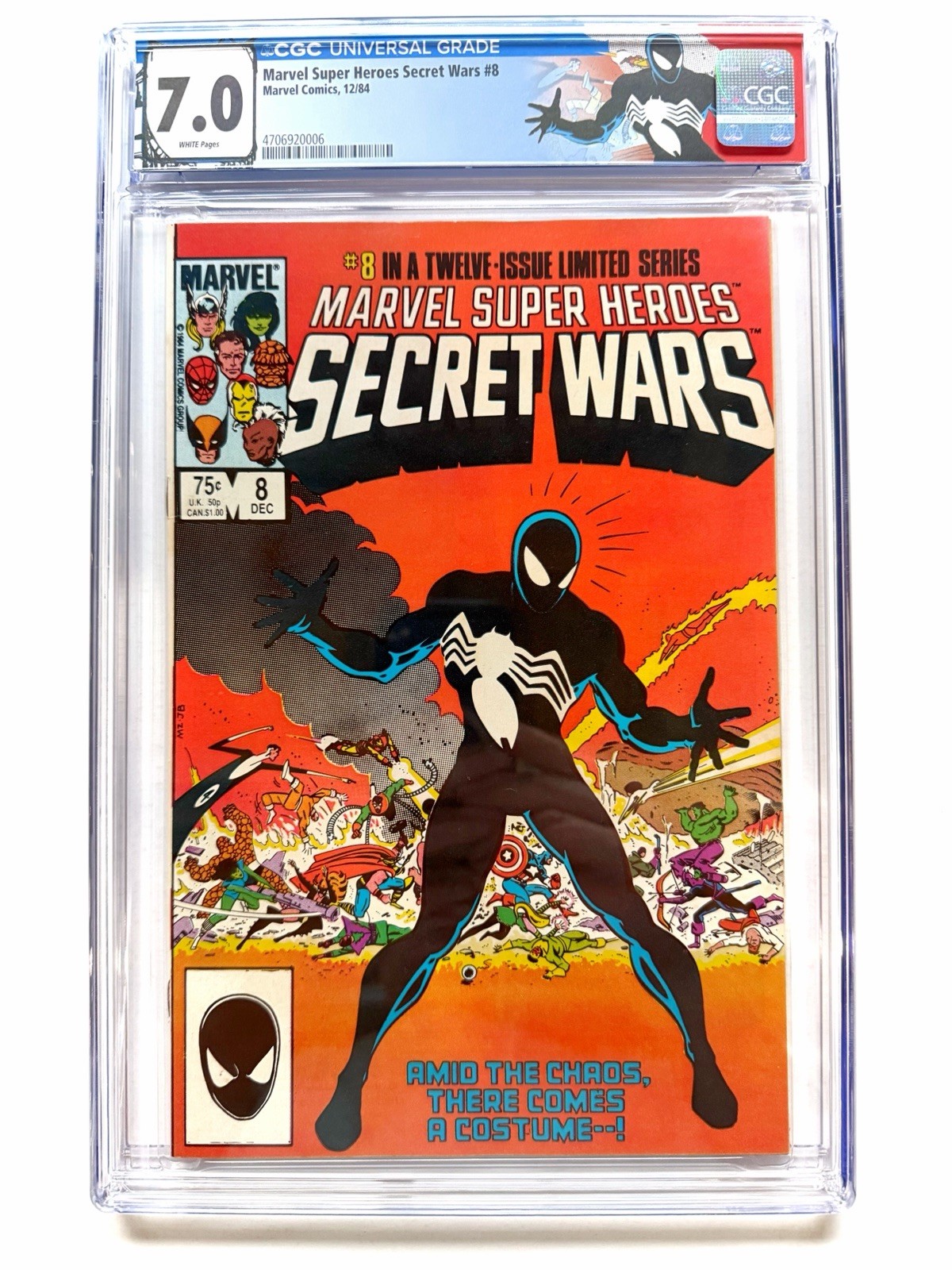 Marvel Super-Heroes Secret Wars #8 CGC 7.0 1st Symbiote (1984) CUSTOM LABE