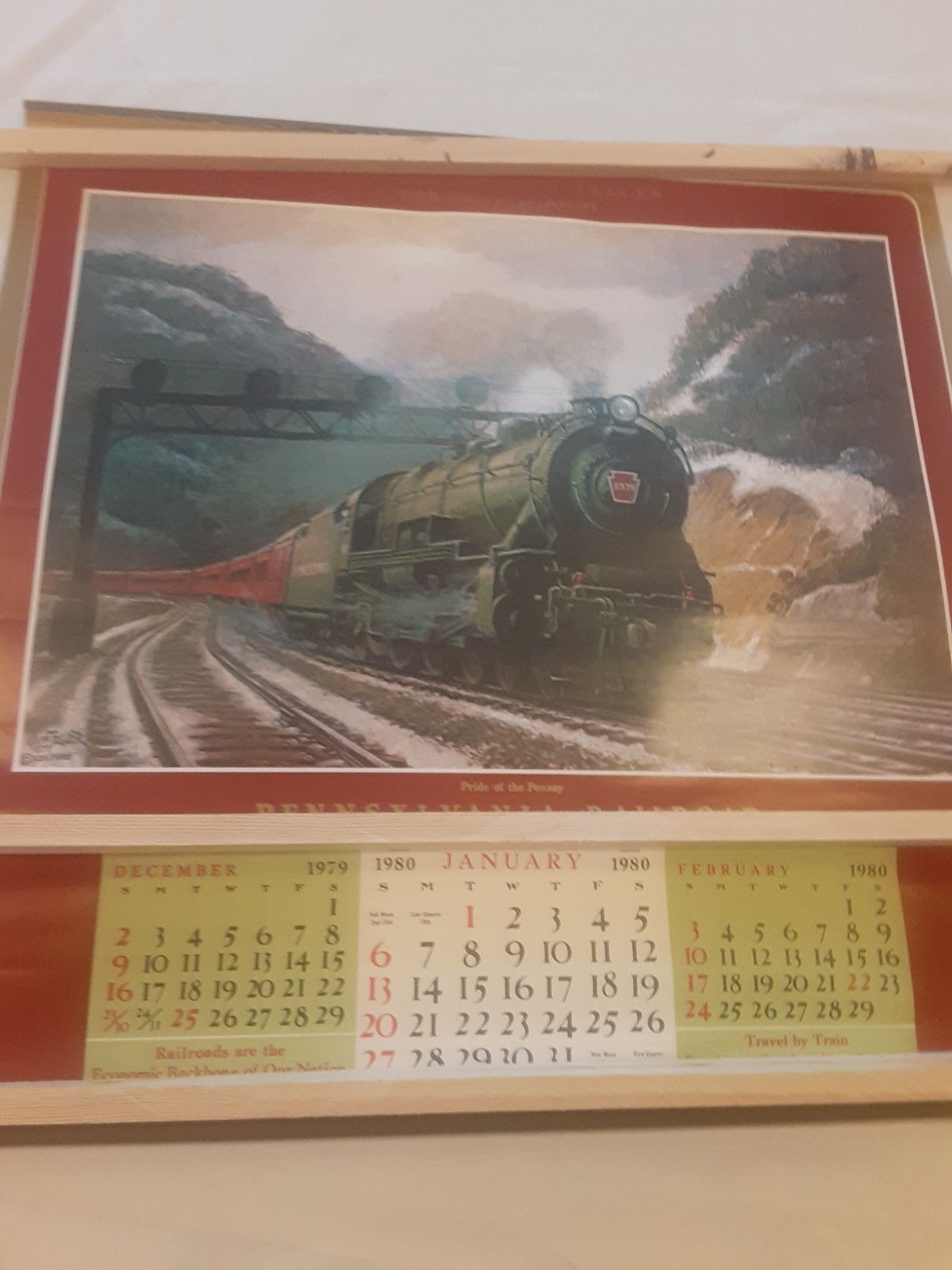 Vintage 1980 Pennsylvania Railroad Calendar Tribute To Grif Teller