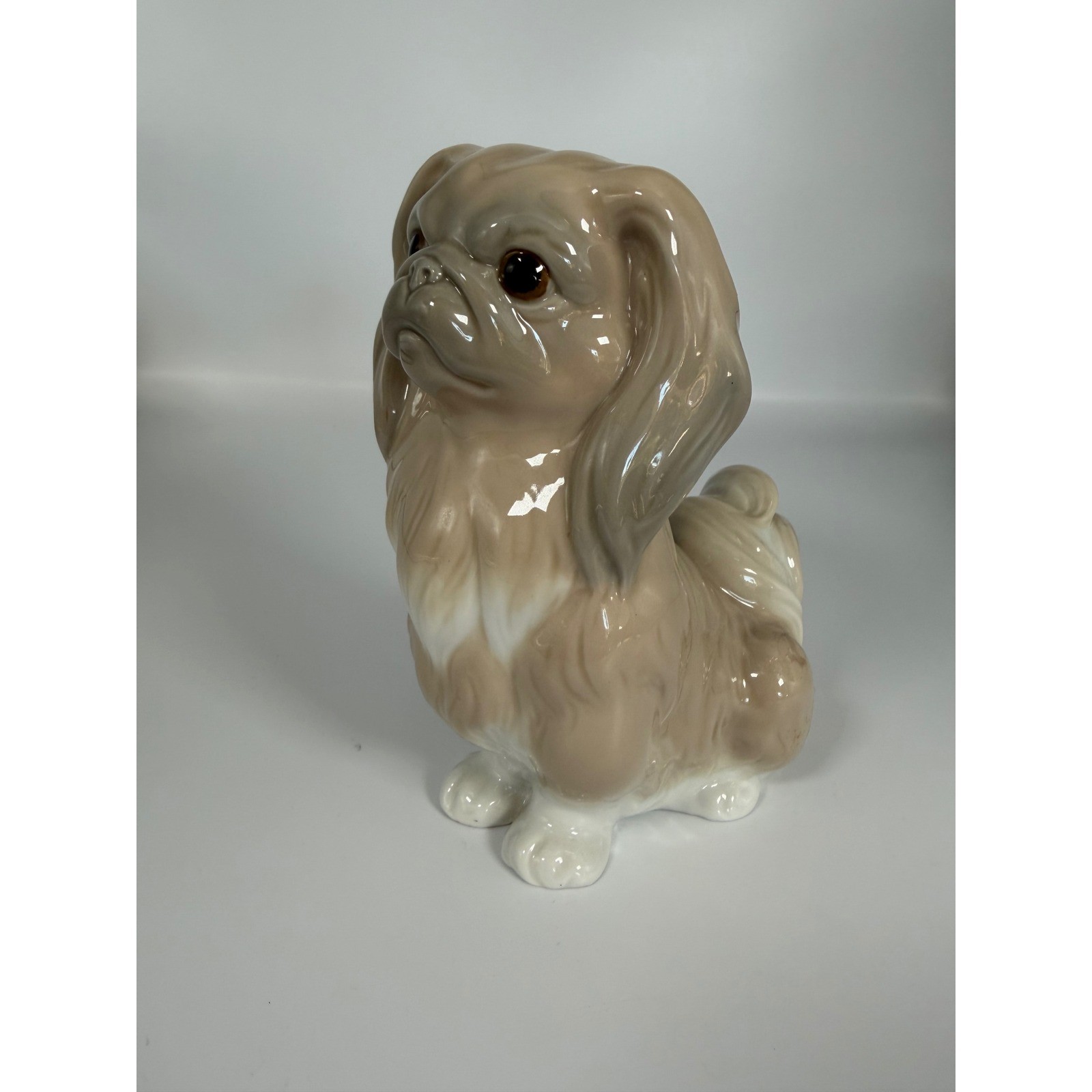 Vintage Lladro #4641 Pekingese Dog Porcelain Figurine Retired Handmade Spain