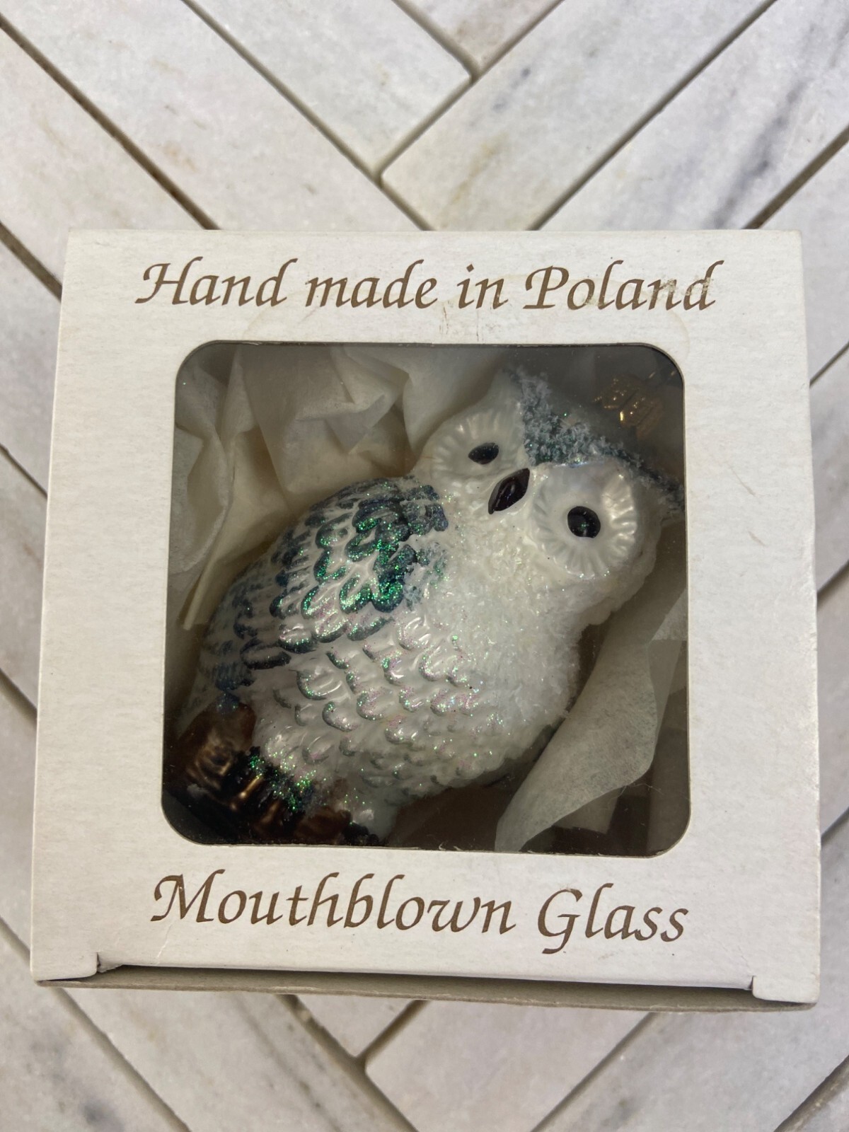 The Magic of Christmas In a Handblown Glass Owl Ornament by Sewerynski