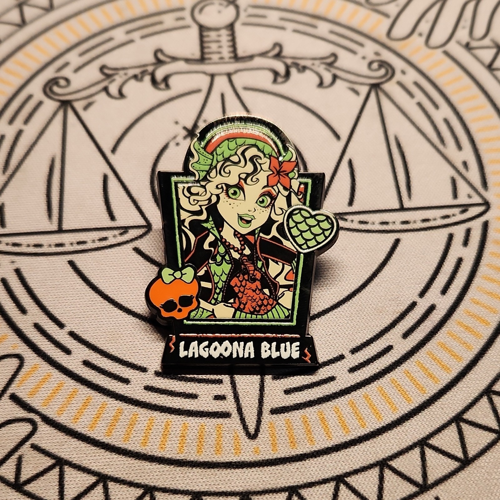 Mattel Monster High Lagoona Blue Whatever Enamelled Mystery Lapel Pin
