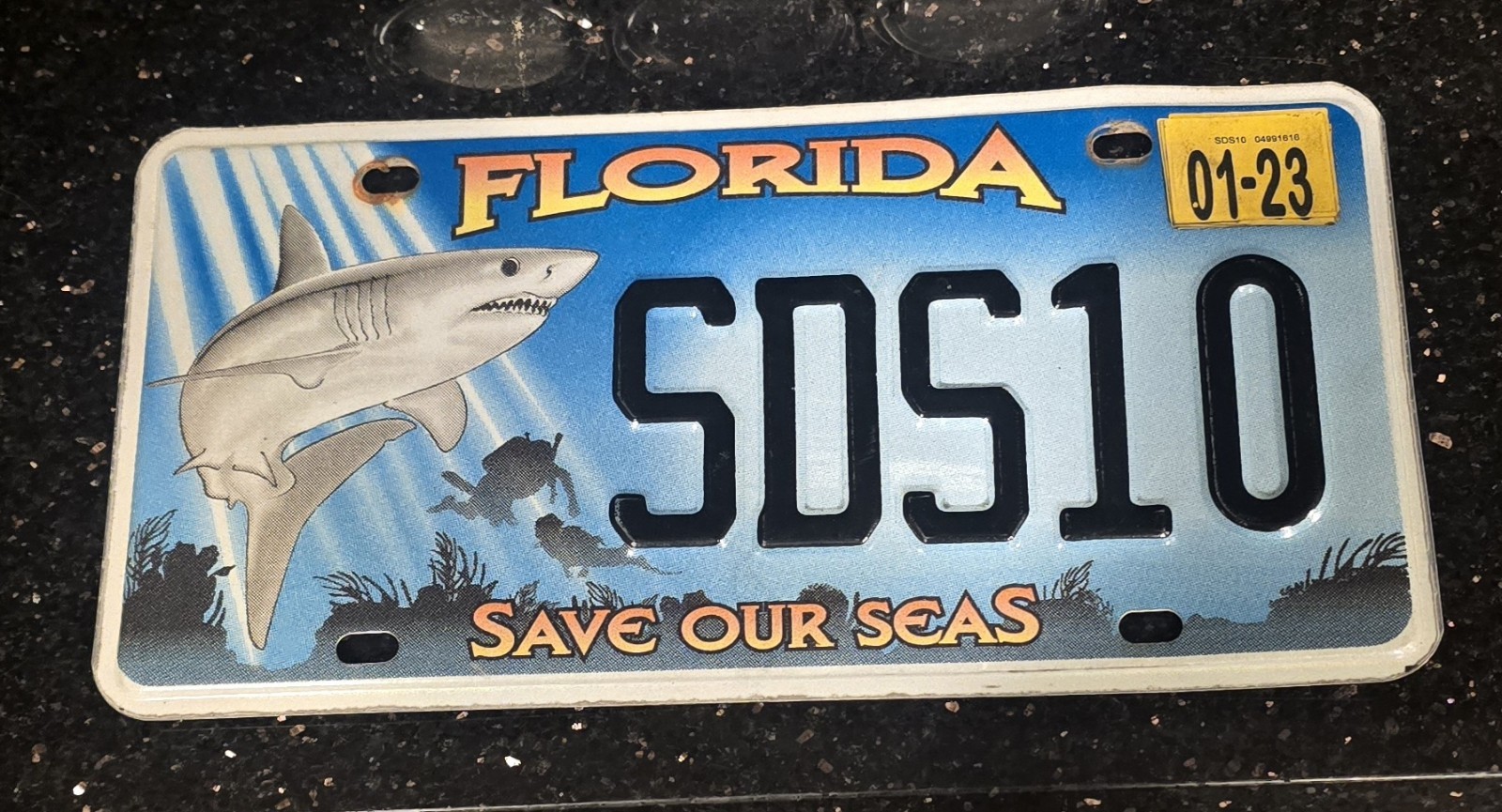 2023 Florida license plate Save Our Seas SDS10