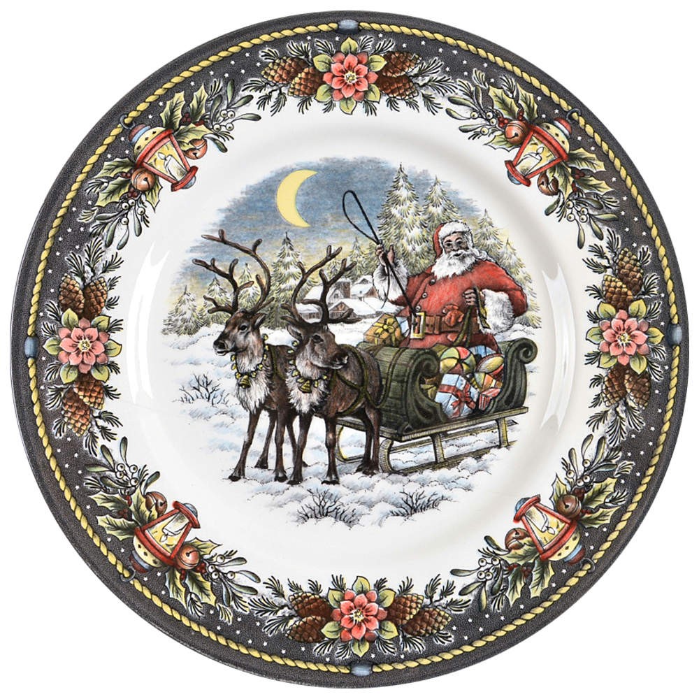 Royal Stafford Santa\'s Sleigh  Dinner Plate 11722988