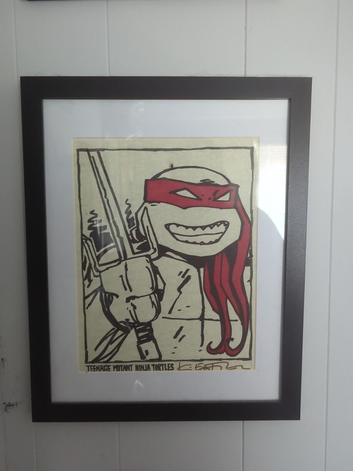 Teenage Mutant Ninja Turtles Original Sketch Raphael Kevin Eastman Art Signed 