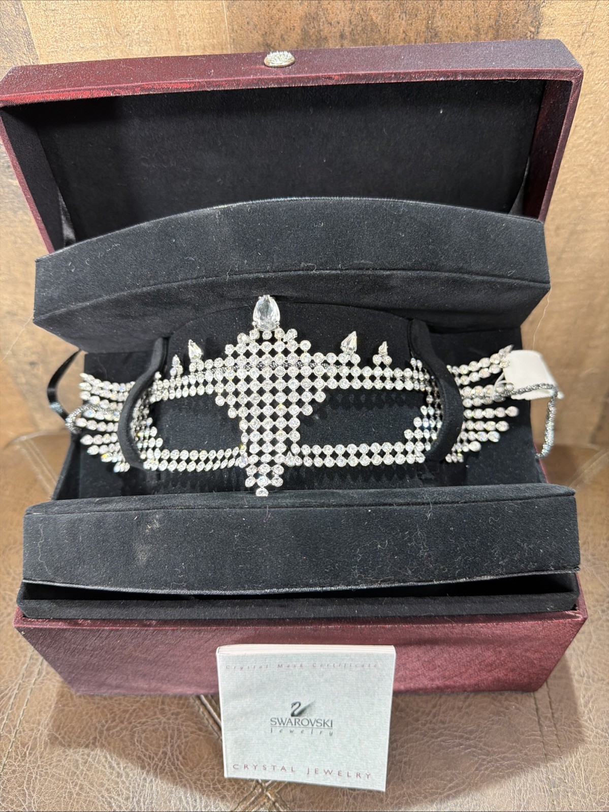 Swarovski Crystal Masquerade Mask Limited Edition 997/2000 New COA Retired Vtg