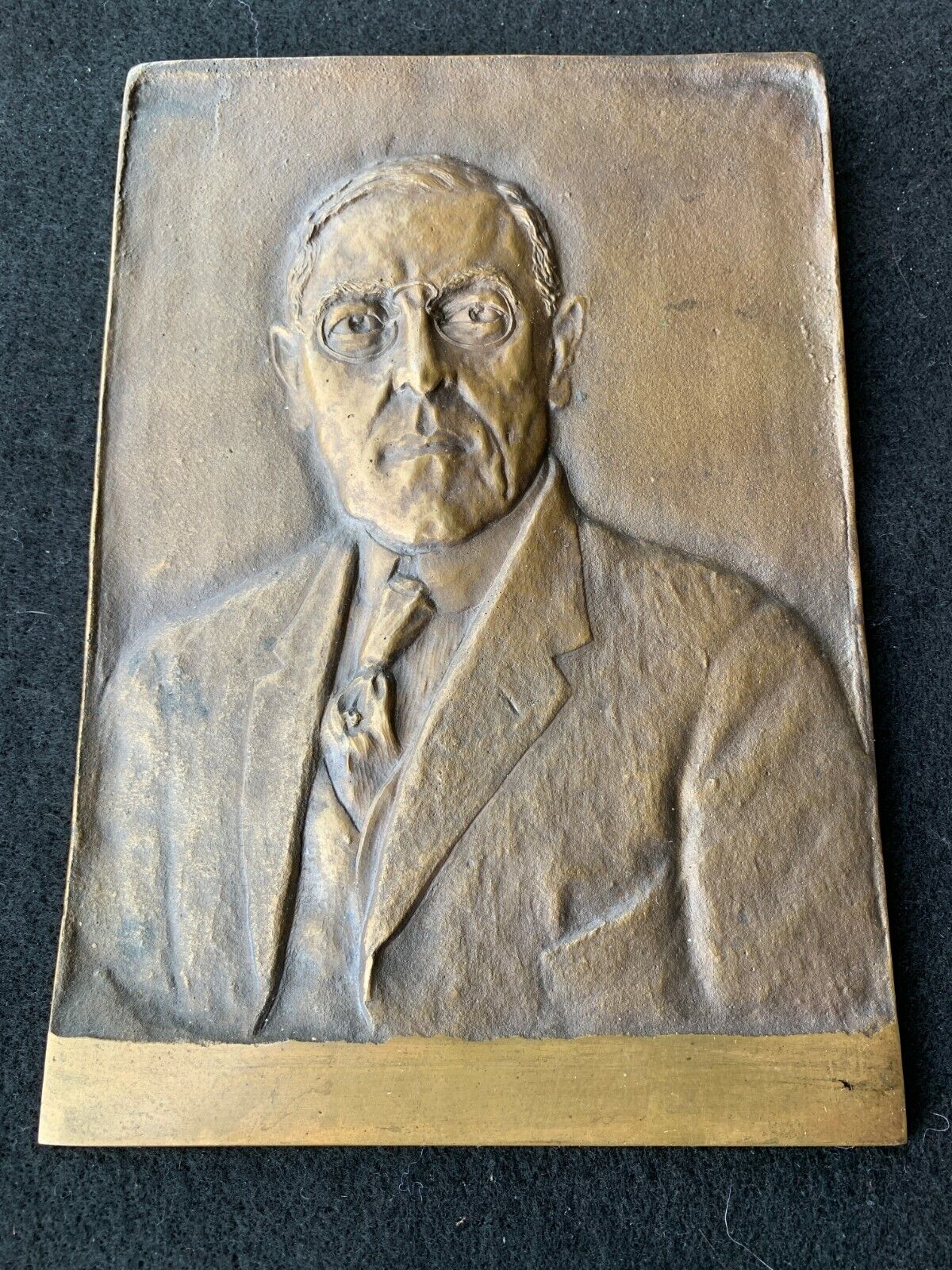 President Woodrow Wilson Bronze Plaque