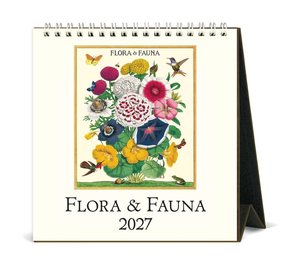 Cavallini & Co. 2027 Easel Desk Calendar Flora and Fauna
