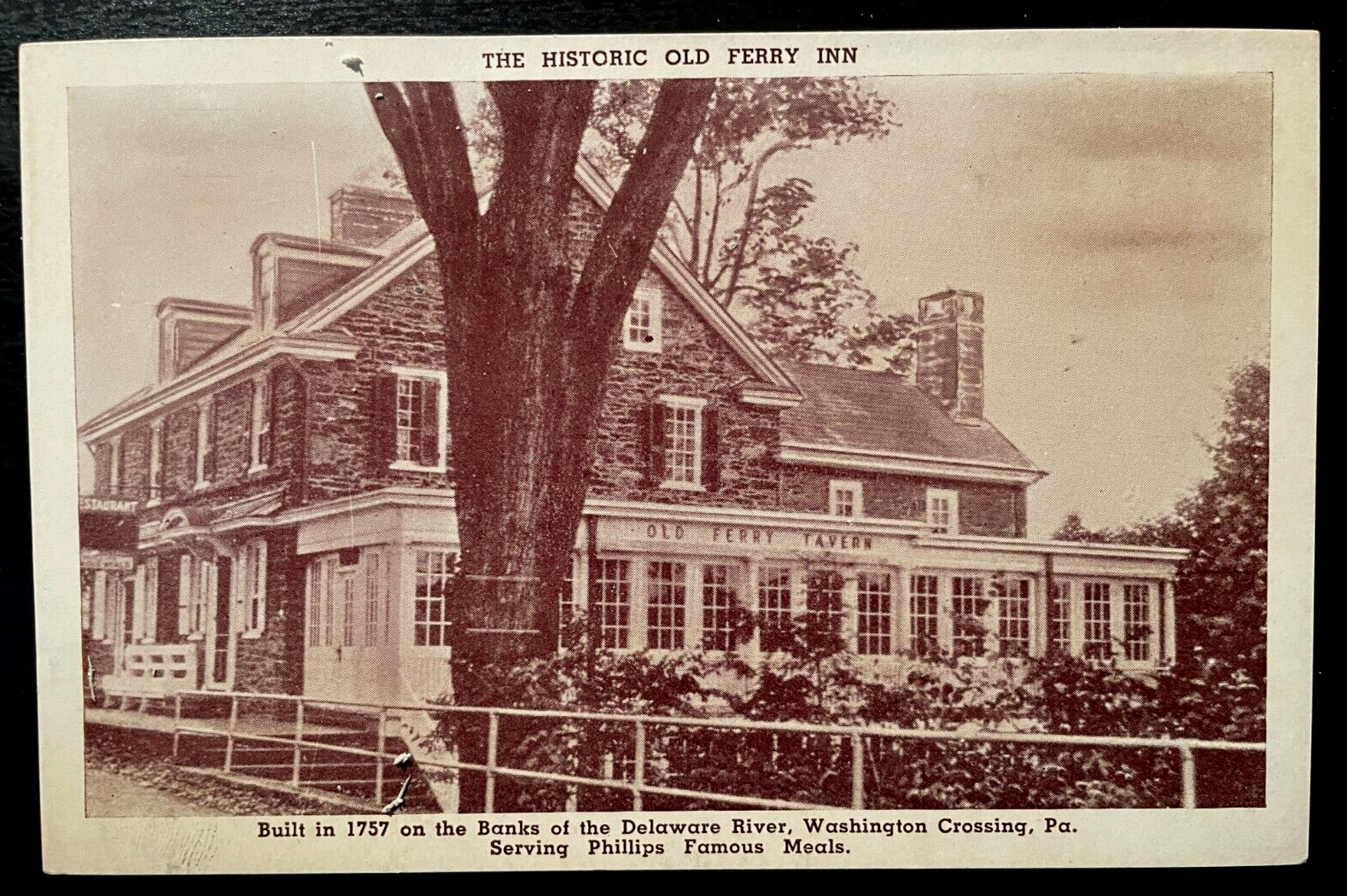 Vintage Postcard 1930-1945 Old ferry Inn, Washington Crossing, Pennsylvania (PA)