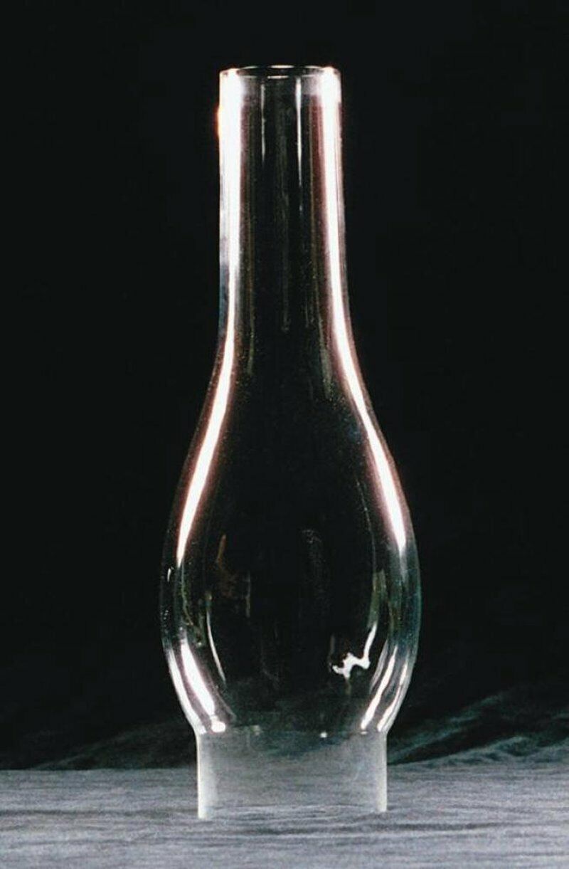 Clear Glass Lamp Chimney Oval Replacement Hurricane Globe 2.5 Base x 10 inch H