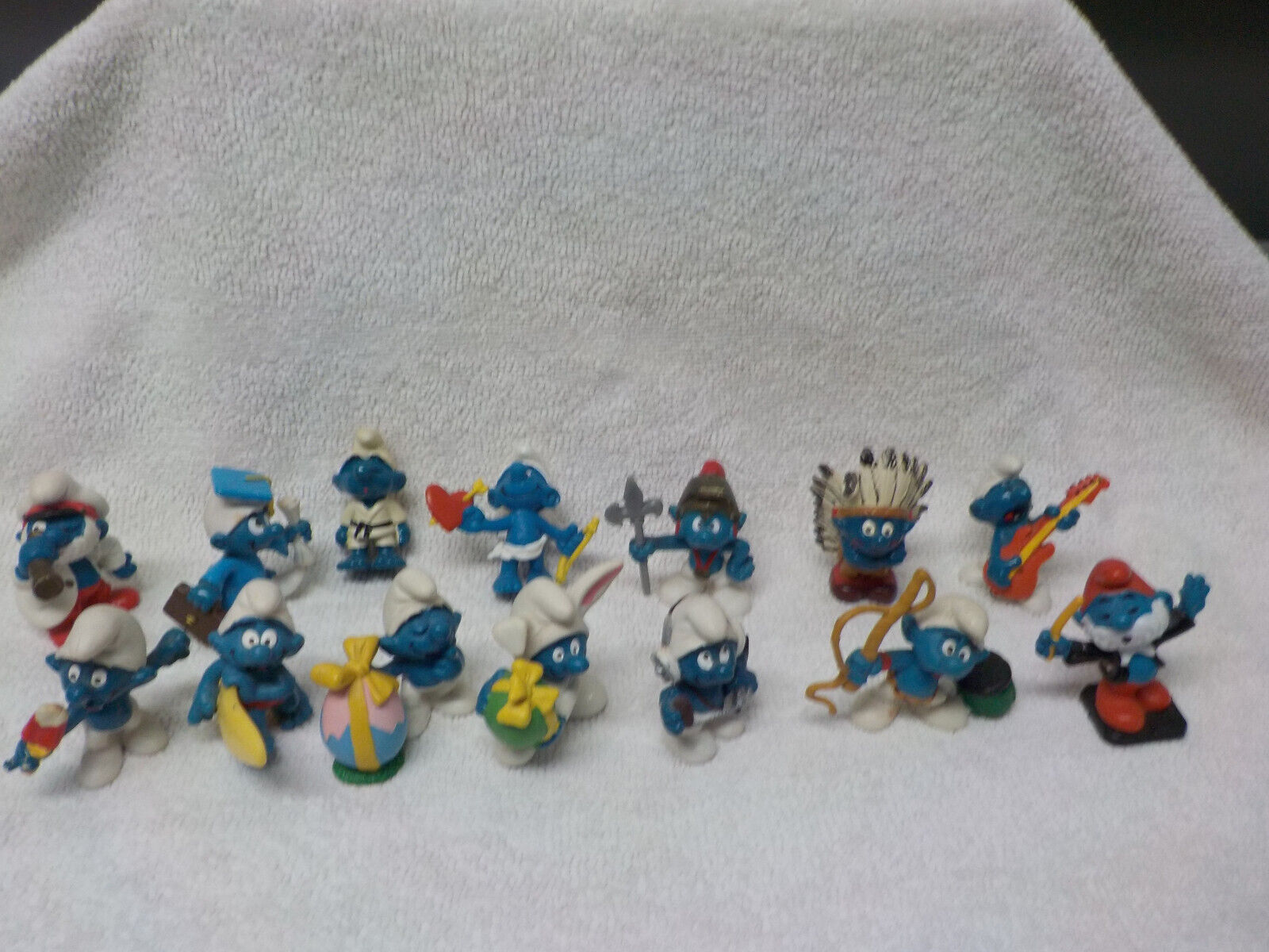 smurfs collection of 14 vintage 1978-80 s in excelent conditon