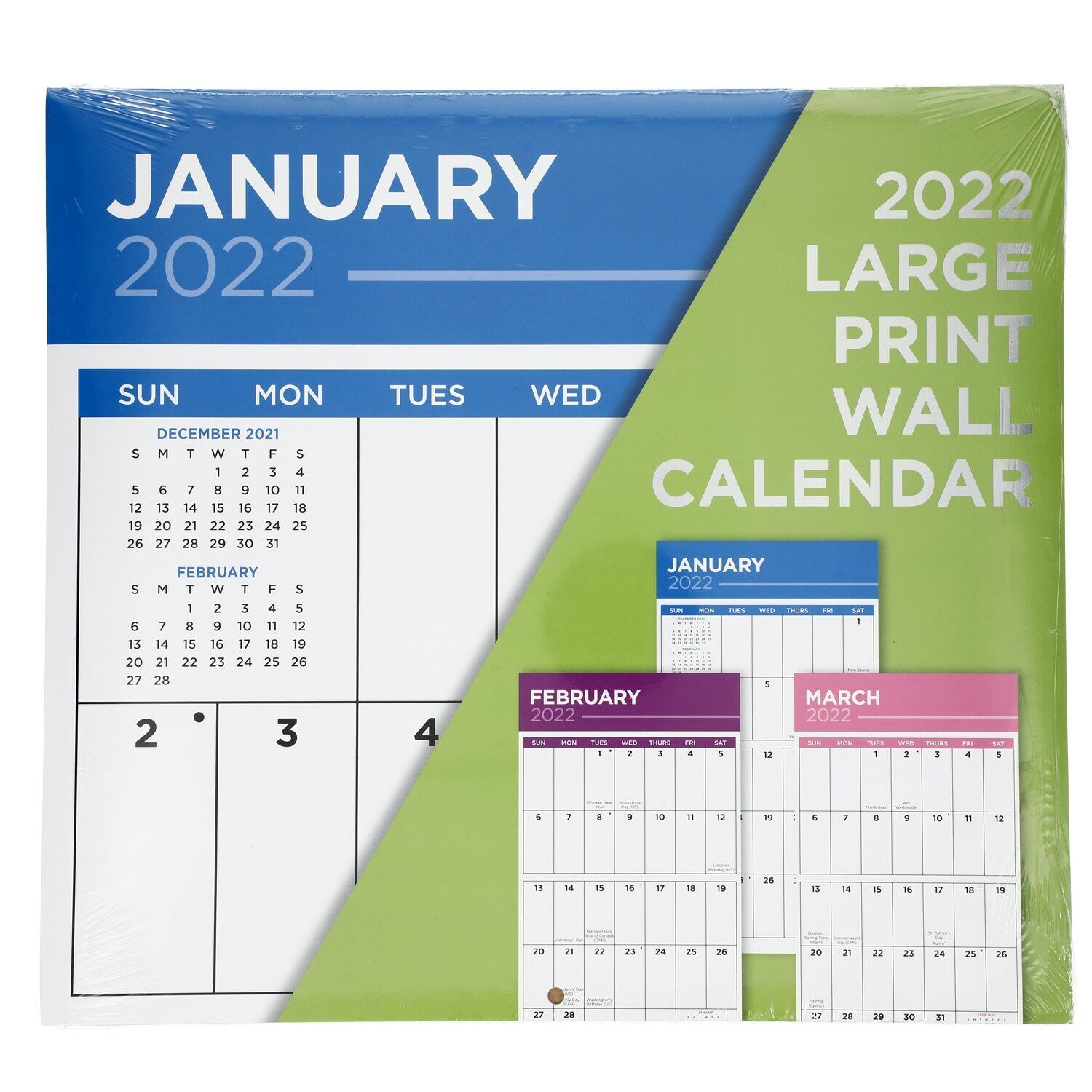 2023 Large Print Wall Calendar 12x12 Easy to Write On 16 Month Sep 2022-Dec 2023